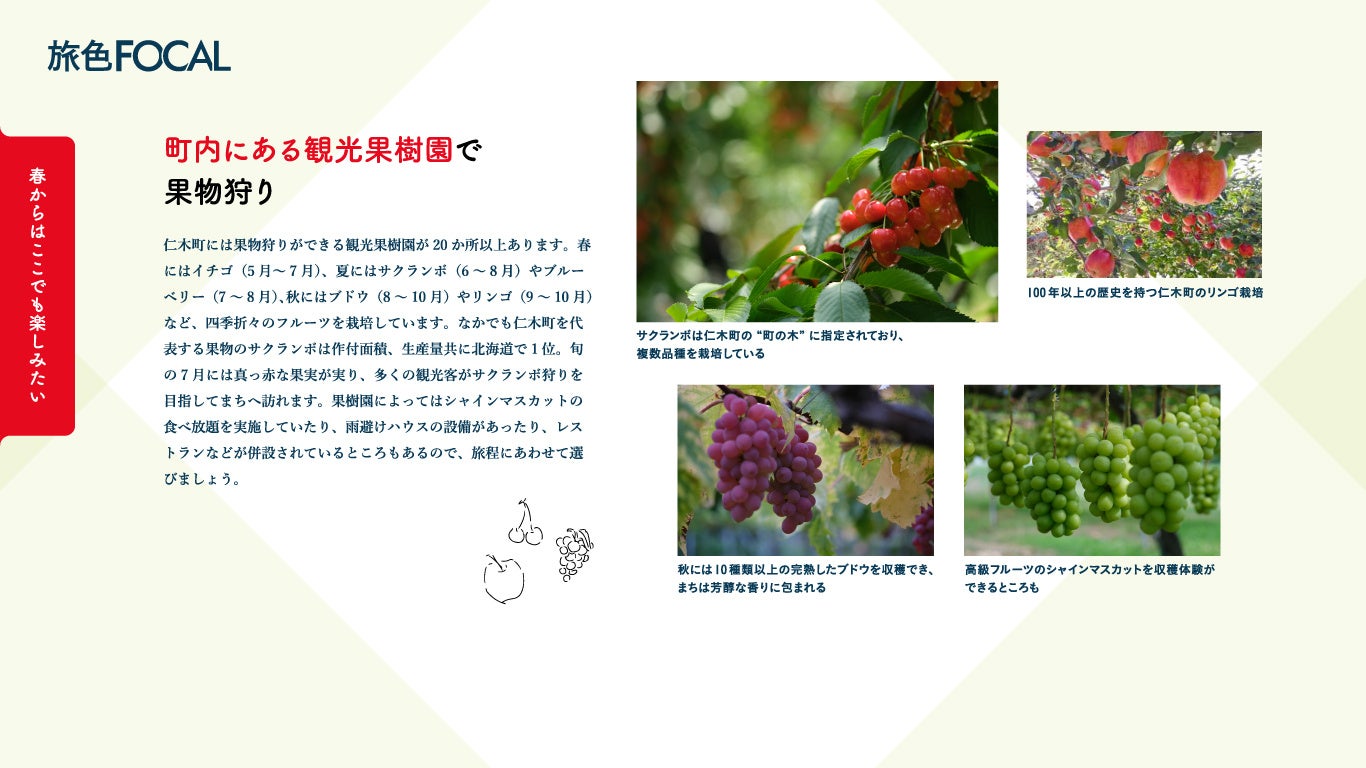 「旅色FOCAL」仁木町特集