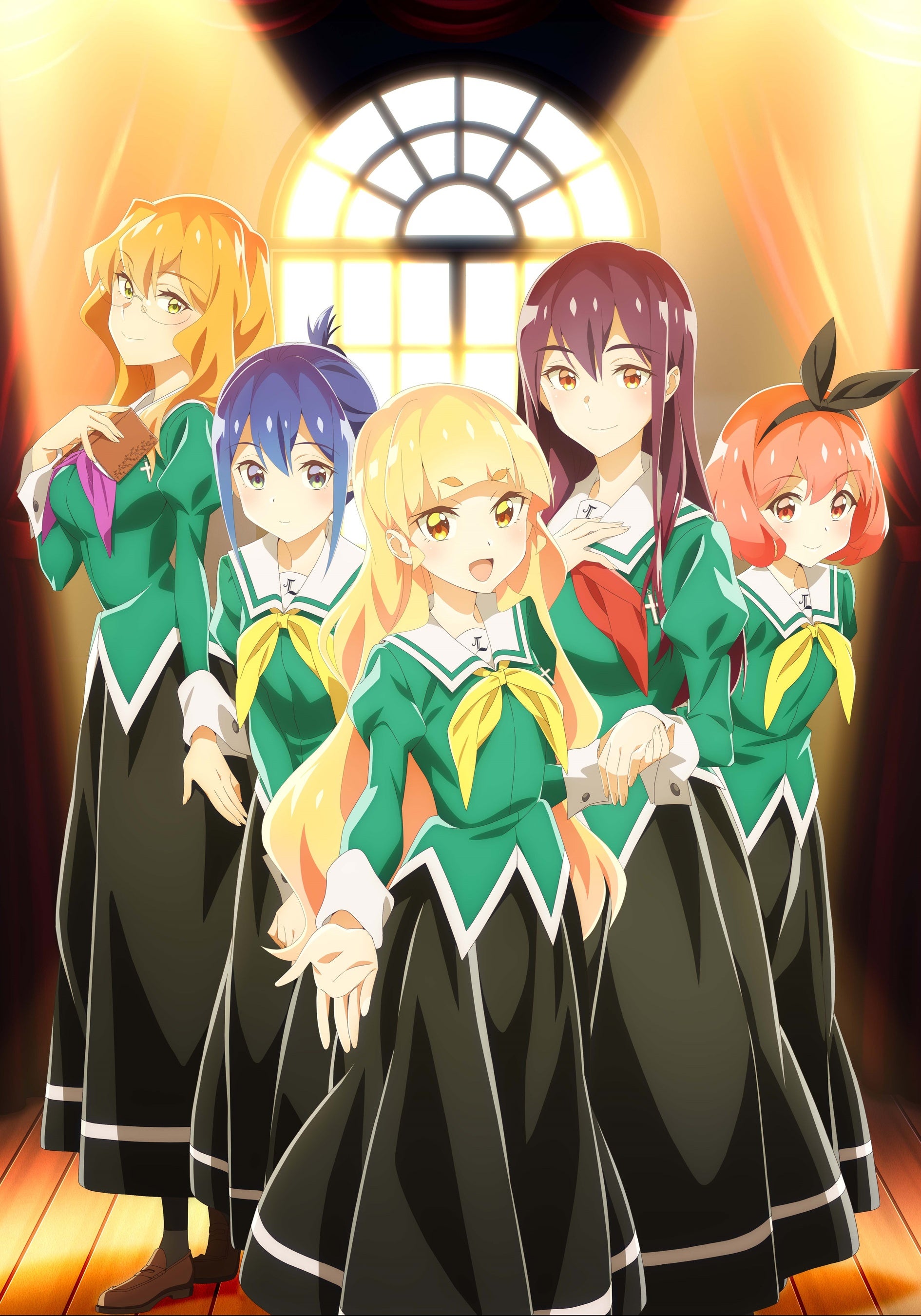 【非売品】アニメ「私の百合はお仕事です！キャラファイングラフ 複製原画」 私の百合はお仕事です！ - 陽芽＆美月 キャラファインマット ver
