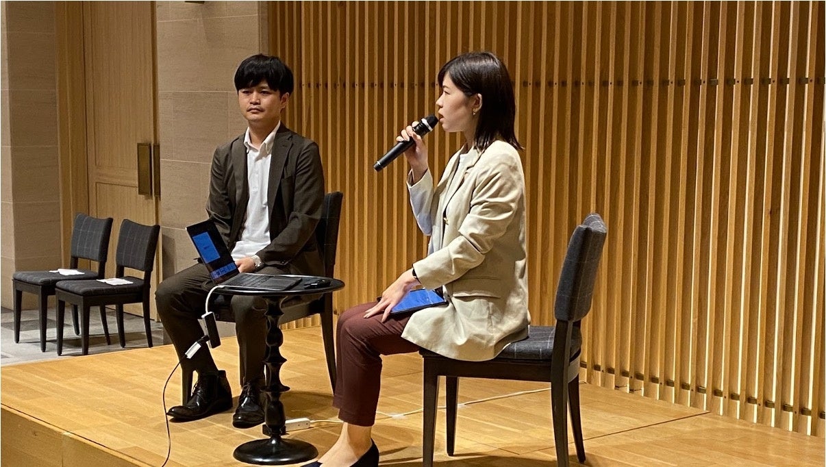 ＜左から楽天モバイル株式会社　瀬戸将貴氏、松井美幸氏＞