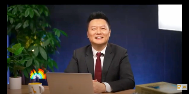 ＜登壇の様子｜UMU創業者兼CEO Dongshuo Li＞