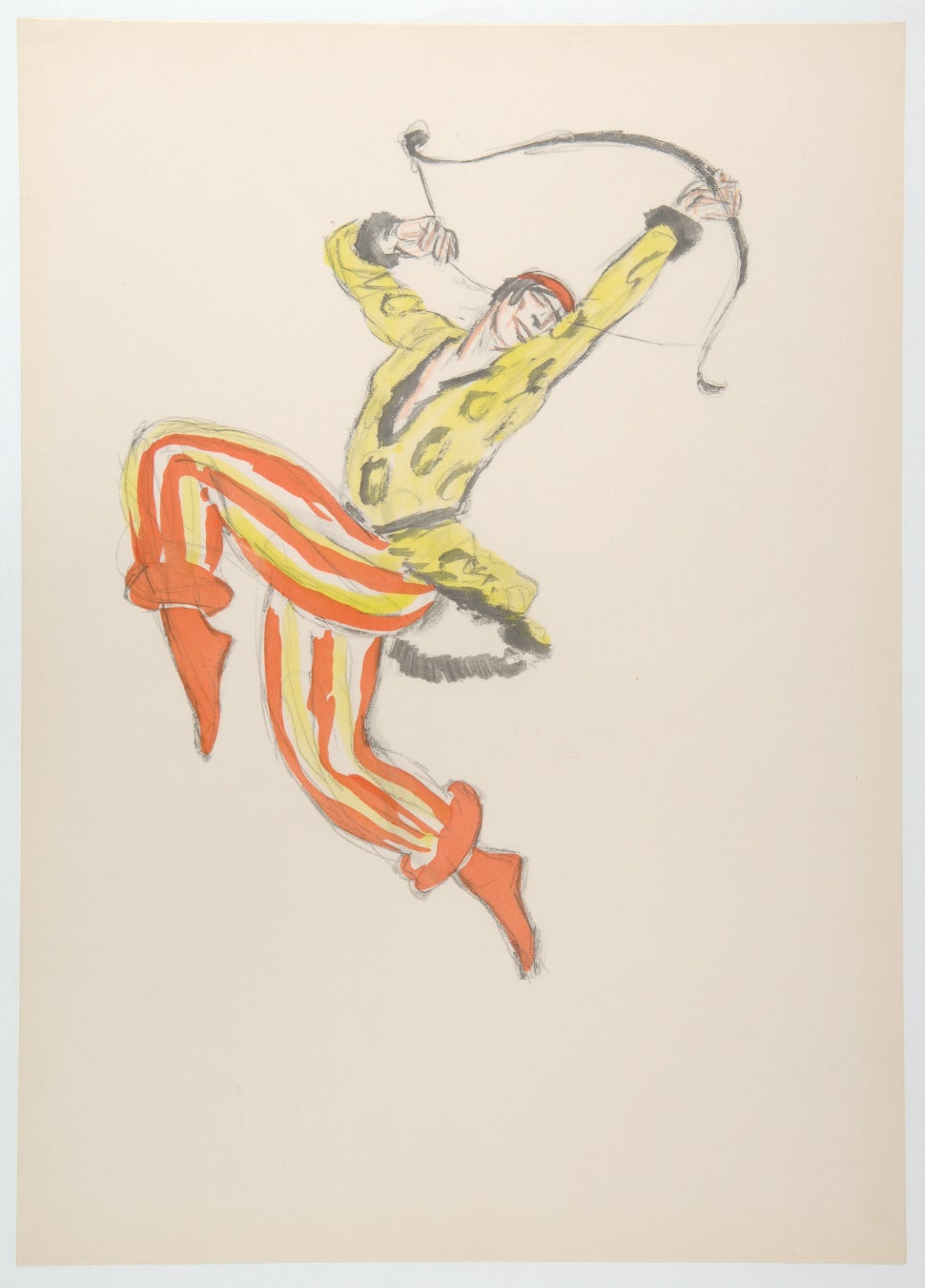 展示予定のコレクションより、ルートヴィヒ・カイナー画「ポロヴェッツ人の踊り」( 資料提供:兵庫県立芸術文化センター 薄井憲二バレエ・コレクション)