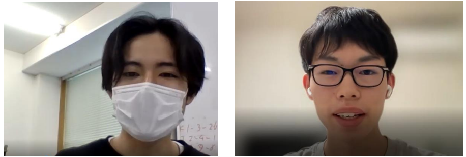 一関工業高等専門学校　Team MJ 石井さん（左）、菊地さん（右）