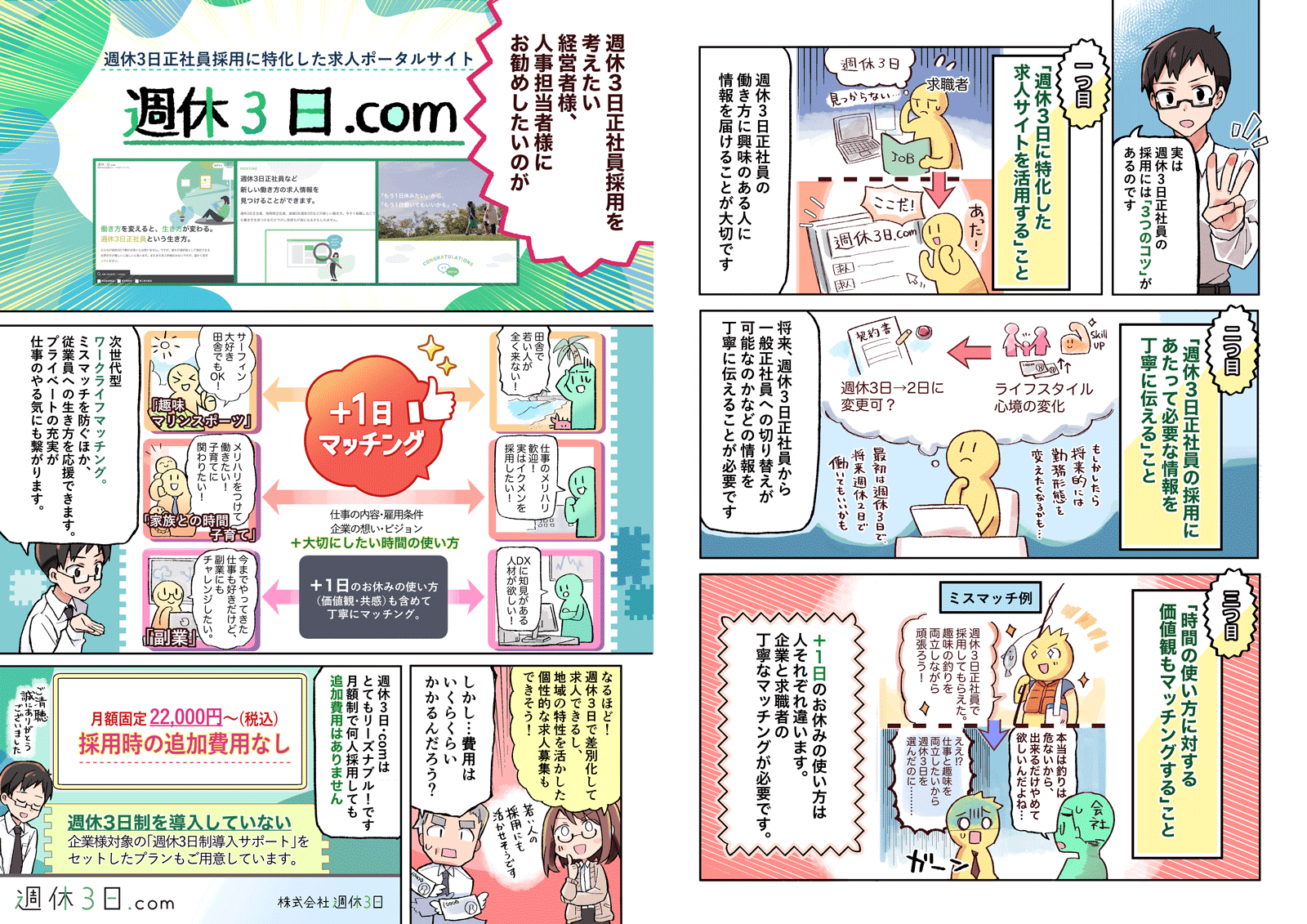 週休3日正社員特化求人ポータルサイト_週休3日.comマンガ2