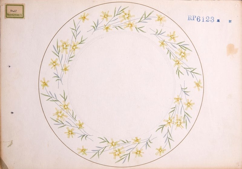 意匠認証登録台帳《RP6123》昭和34（1959）年4月8日登録　名古屋製陶所 個人蔵