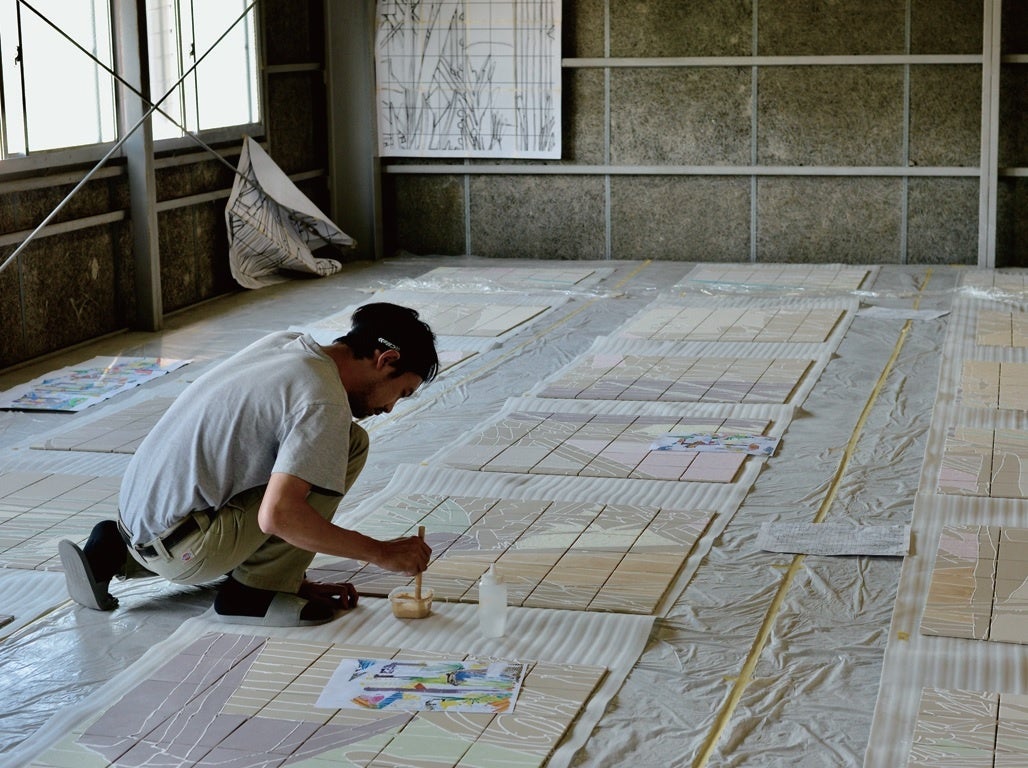 川田知志 《瀬戸風景2022》 2022年 協力／株式会社エクシィズ、杉浦製陶株式会社  ※現在制作中！