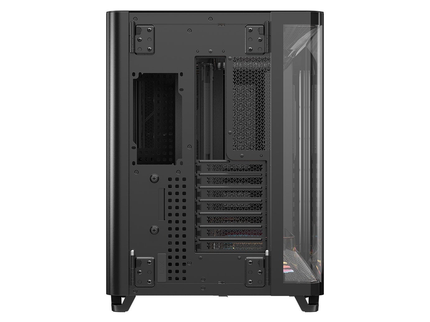 ケース CORSAIR社製、2枚の曲面強化ガラスパネルを備える、トリプルチャンバー