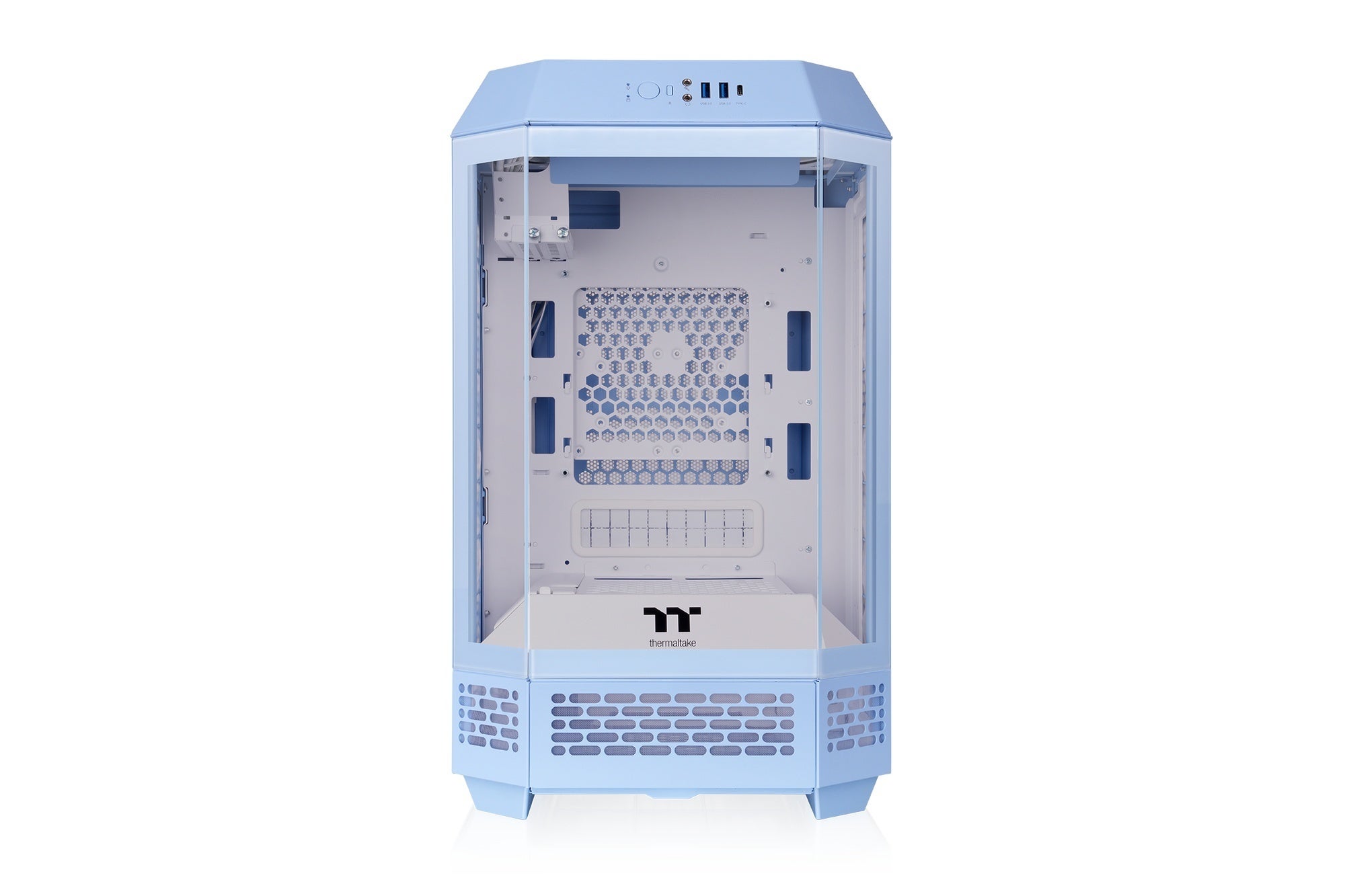 Thermaltake ホワイト ミニタワーケース Thermaltake The Tower 300 Snow 八角柱デザインのミニタワー型