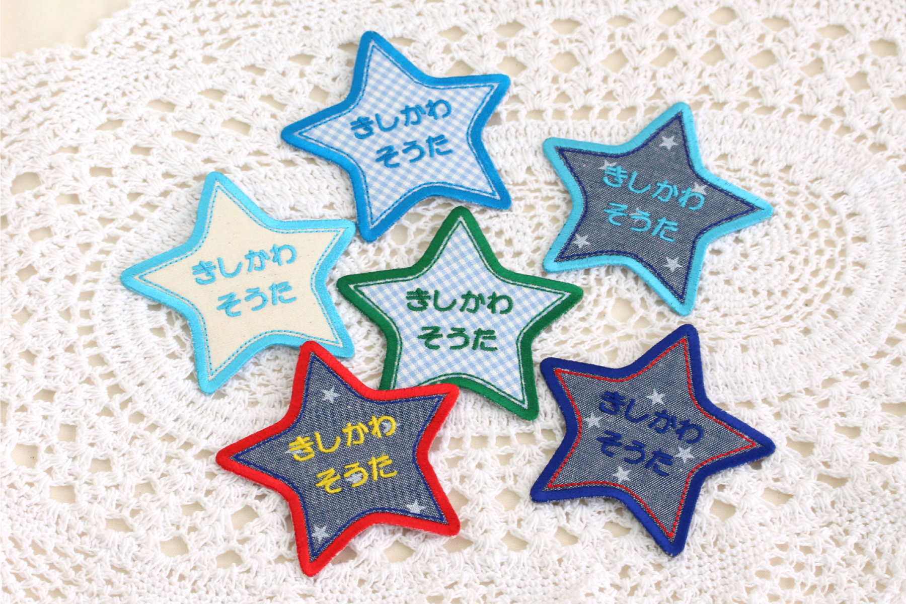 お名前ワッペン★くすみ系カラーマーク付きフルネーム★ お名前ワッペン☆くすみ系カラーマーク付きフルネーム