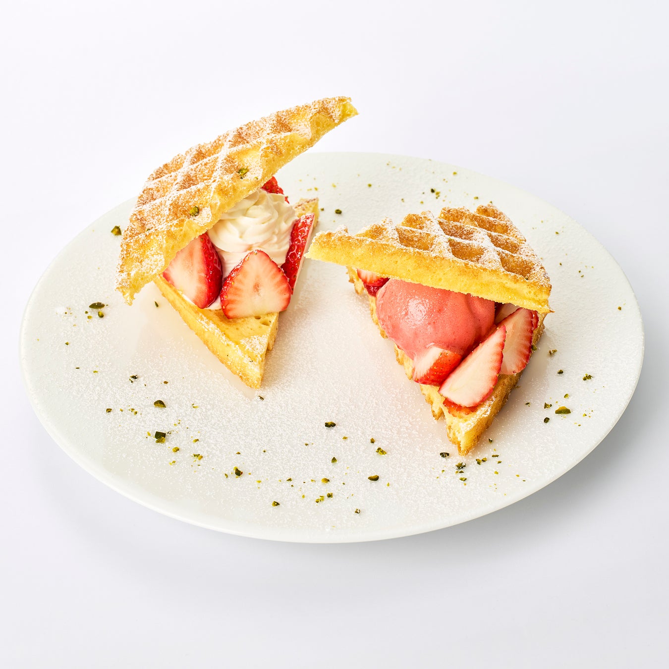 Waffle aux fraises