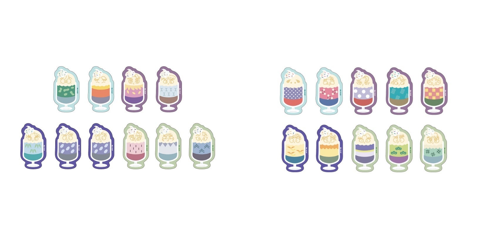 ステッカー10枚入りセット A、ステッカー10枚入りセット B