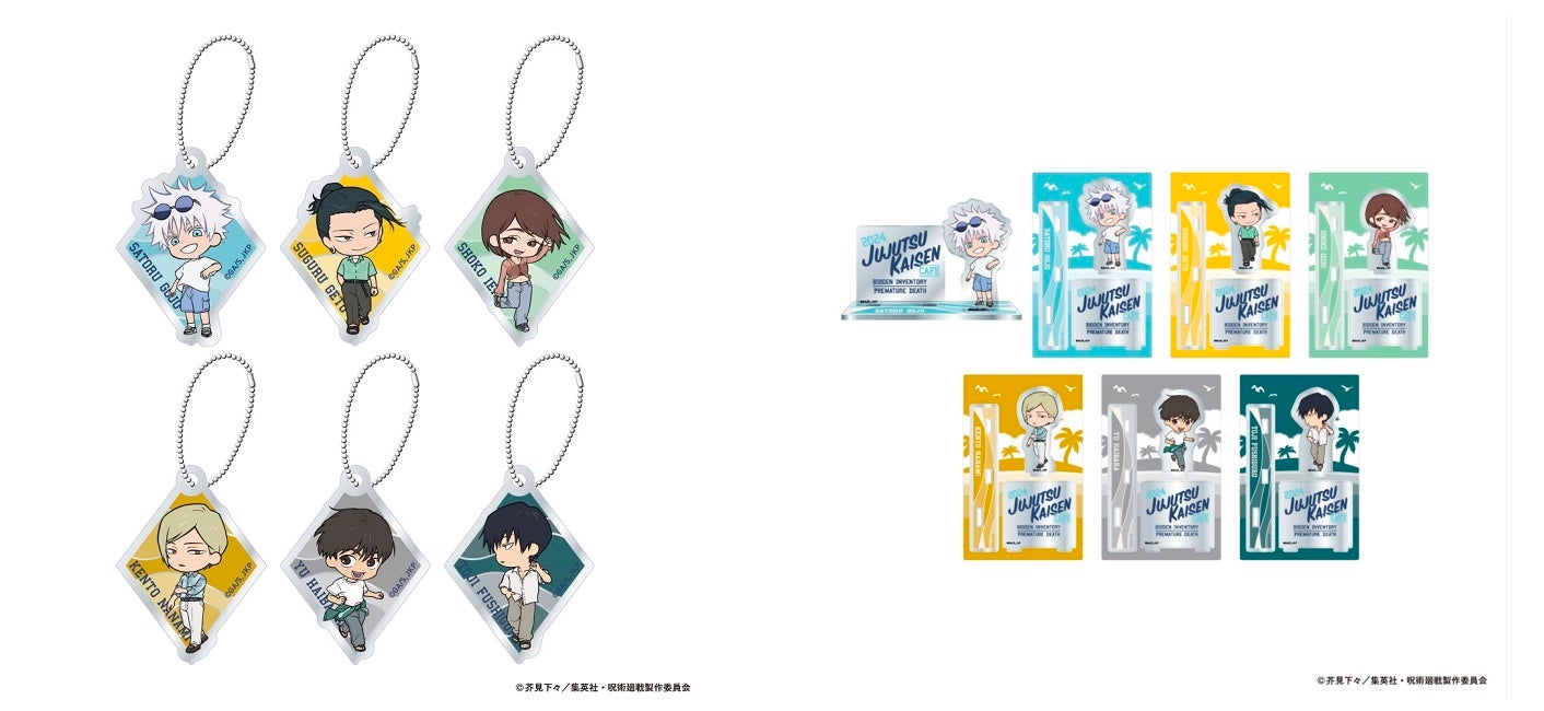 ミニキャラアクリルキーホルダー(ランダム6種)、ミニキャラアクリルスタンド(ランダム6種)