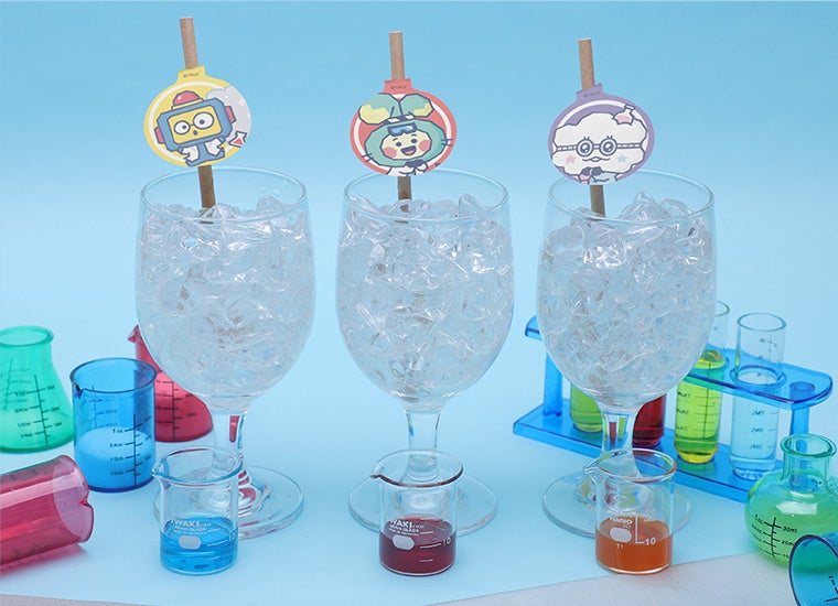 abドリンク-ブルー 、レッド 、オレンジ