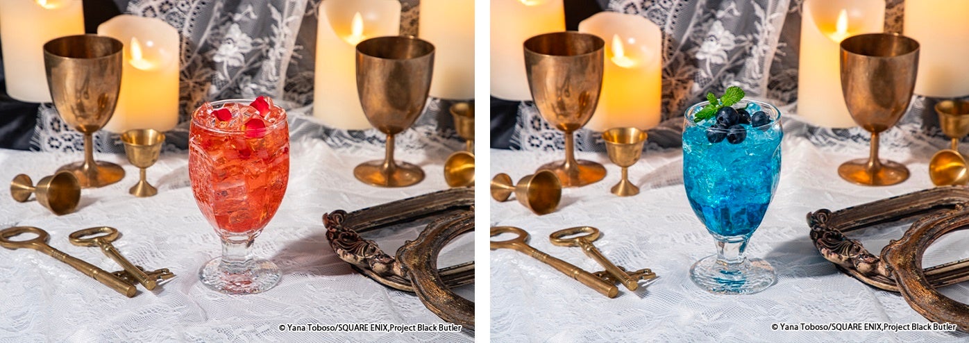 レドモンドのローズストロベリードリンク、ブルーアーのブルーハワイソーダ