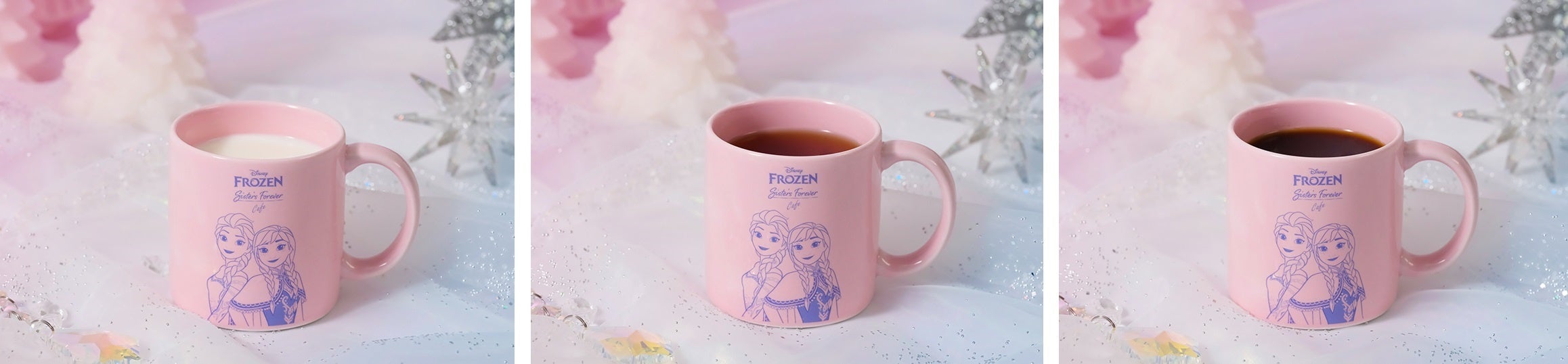 ホットミルク、ホットティー、ホットコーヒー