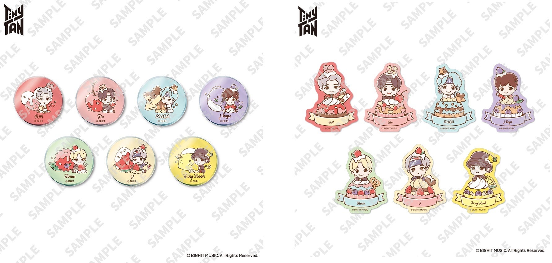 アクリルマグネット（ランダム7種）、ステッカー（ランダム7種）