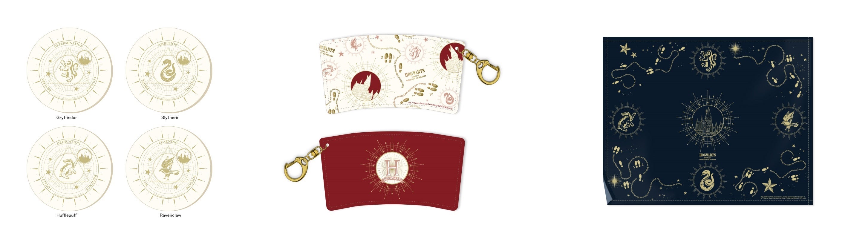 白雲石コースター （全4種）、カップスリーブ、ランチョンマット