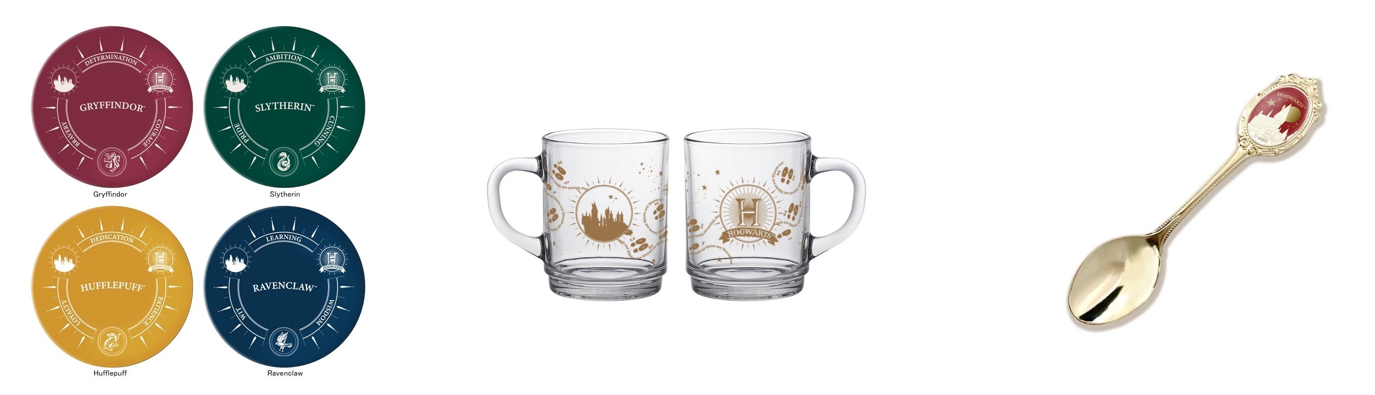 プレート（全4種）、ガラスマグカップ、スプーン