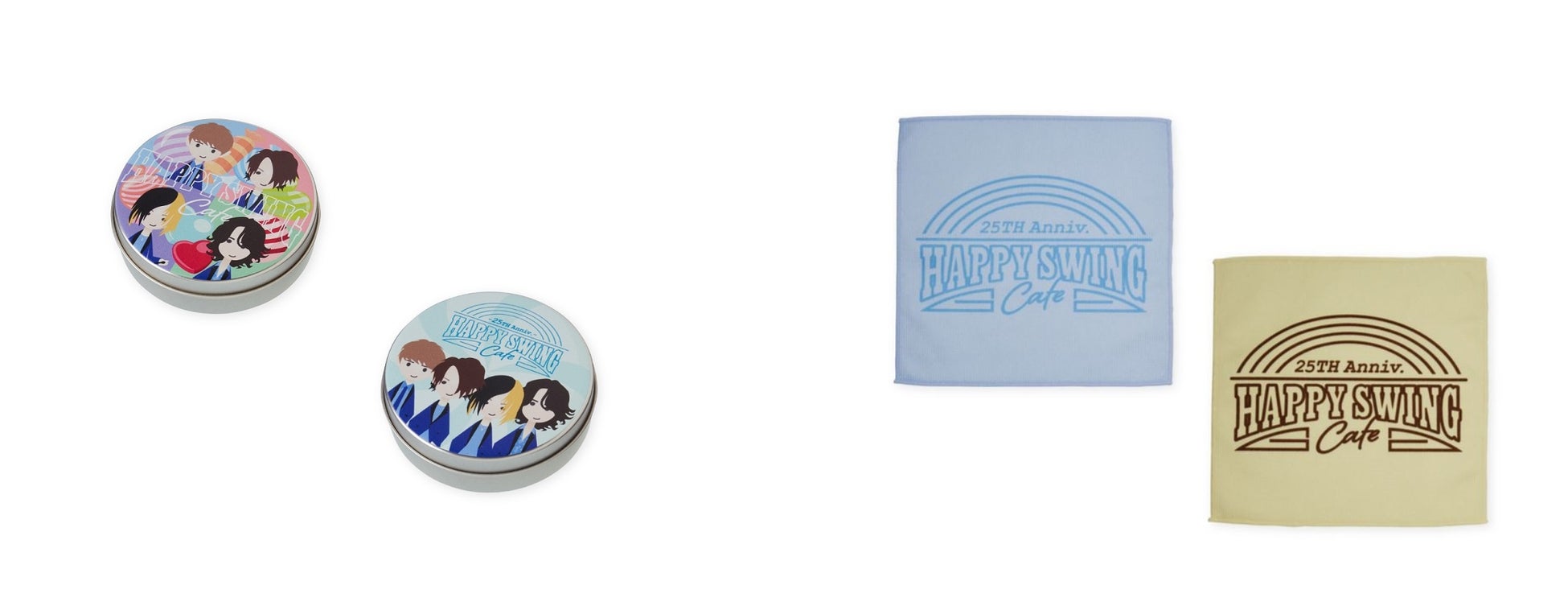 あめちゃん、キャンディ、ハンドタオル(ブルー、ベージュ)