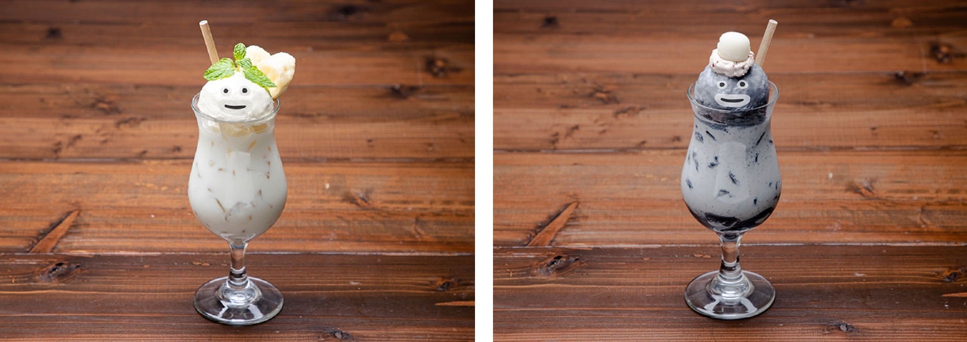 ZURAフロート(バナナミルク)、ZURAフロート(黒ごまみるく)