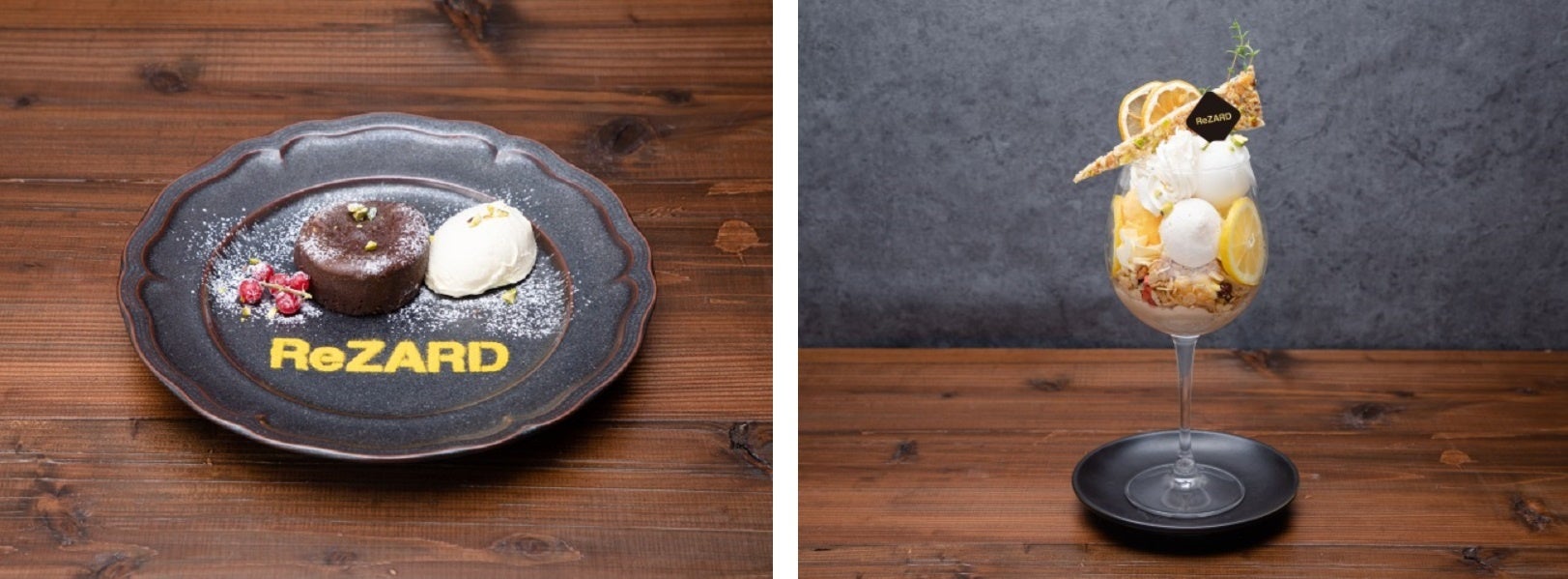 フォンダンショコラ、レモンパフェ