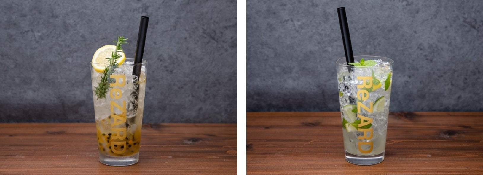 パッションフルーツソーダ、ライムナタデココソーダ