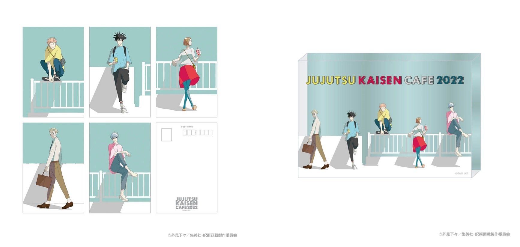 ポストカードセット(5枚入り)、アクリルブロック