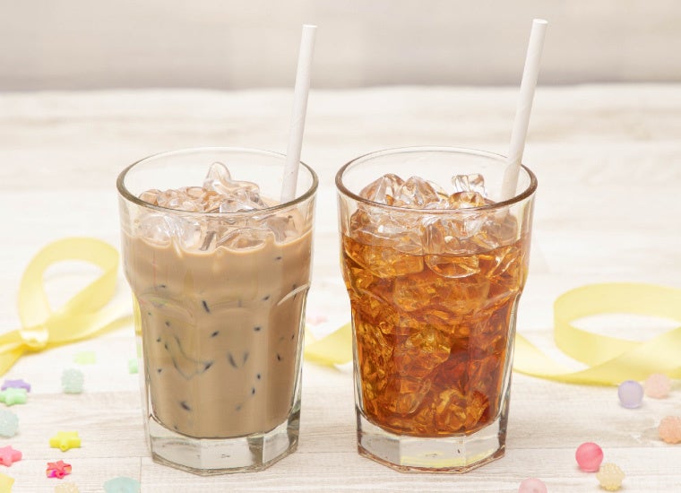 アイスカフェラテ、アイスティー