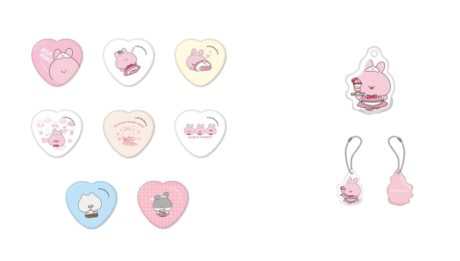 ハート型缶バッジ(ランダム8種)、ハート型缶バッジ(ランダム8種)
