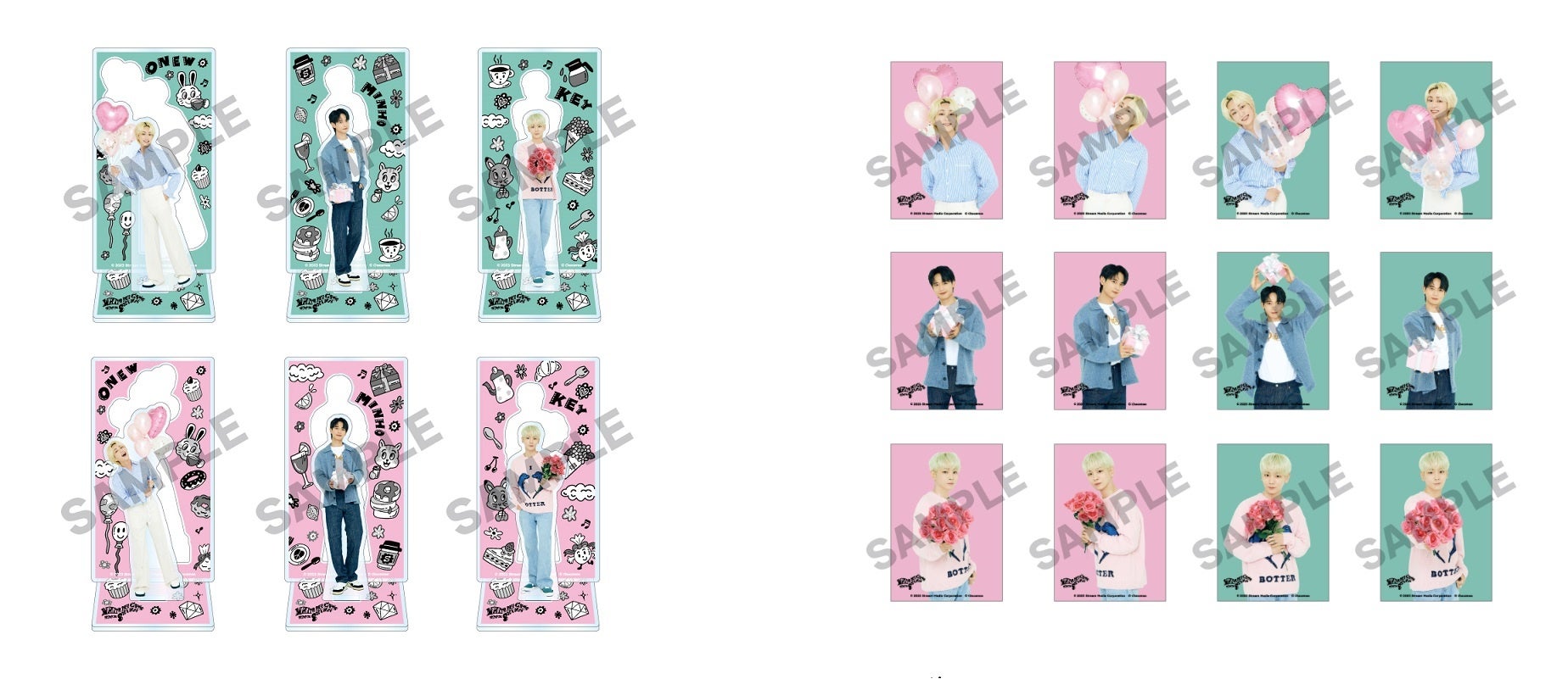 アクリルスタンド(全6種)、クリアフォトカード(ランダム12種)