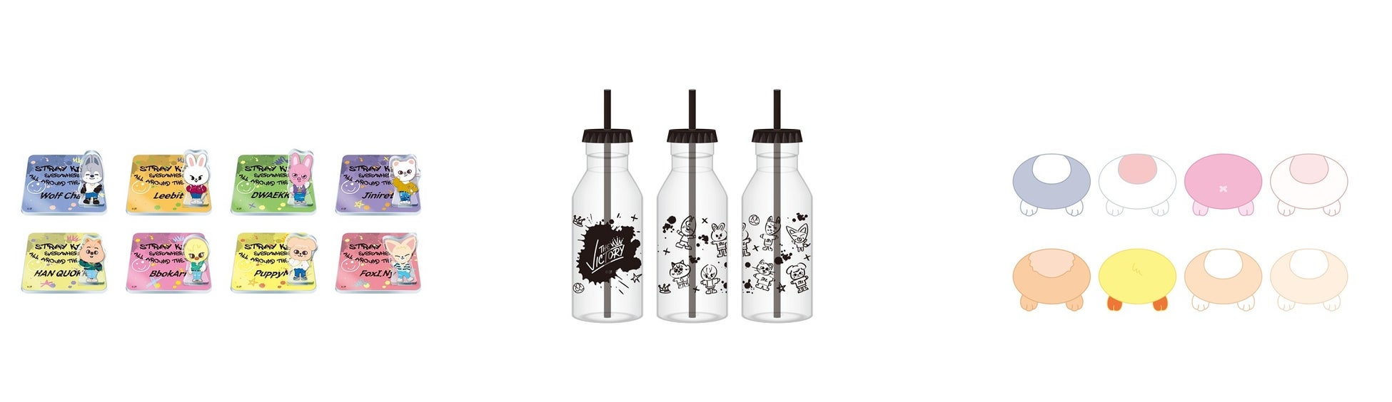 アクリルスタンドコースター、ストロー付きタンブラー(全1種)、PLUSH CUSHION Hip ver.(全8種)