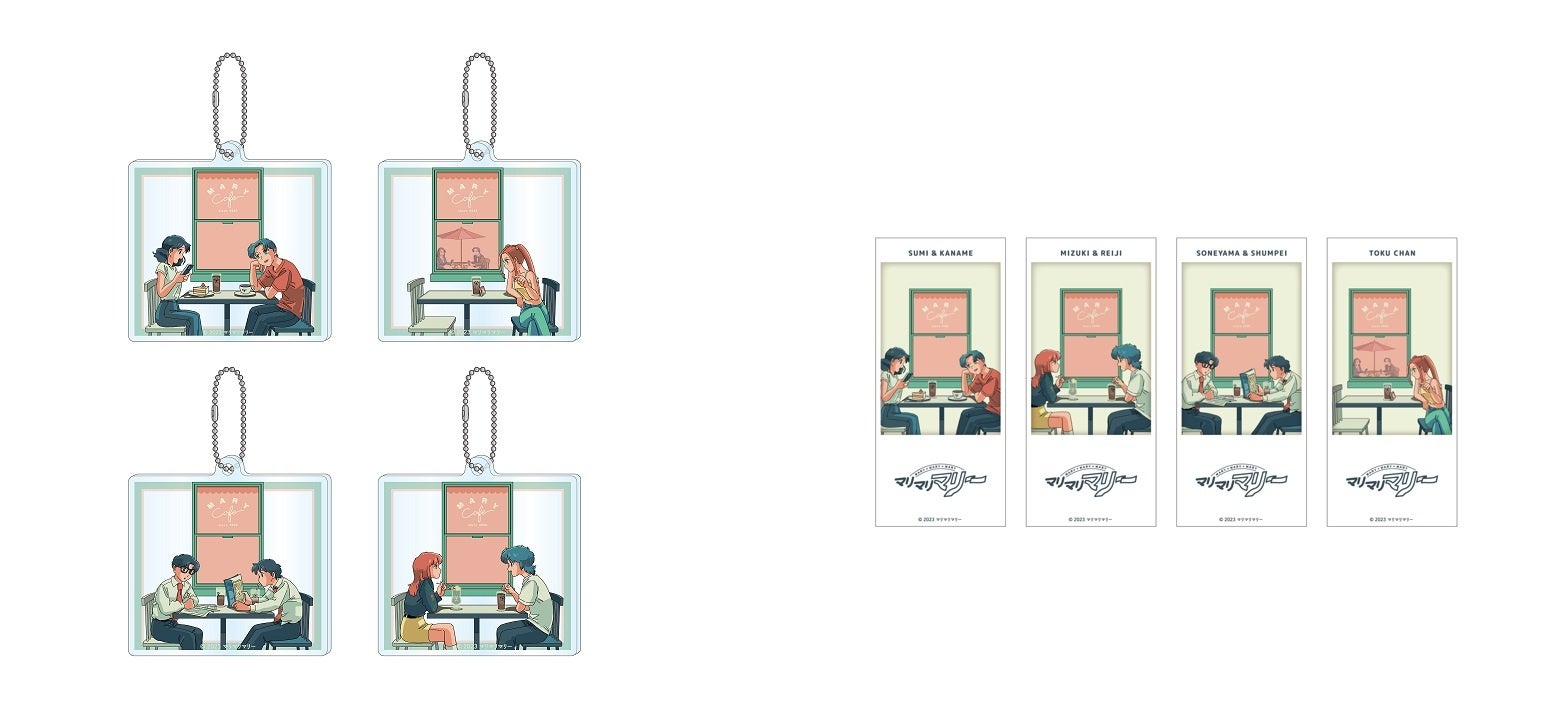 アクリルキーホルダー(ランダム4種)、ステッカー(ランダム4種)