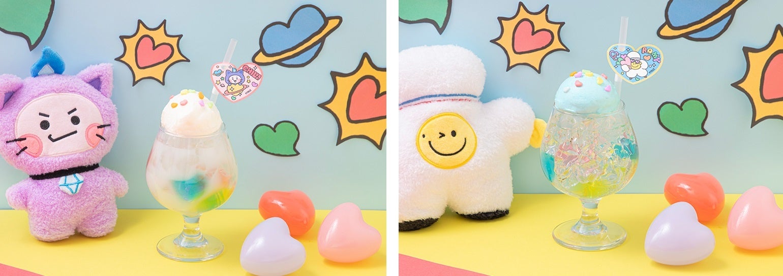 ゼリーフロートドリンク　ホワイト、ゼリーフロートドリンク　ソーダ