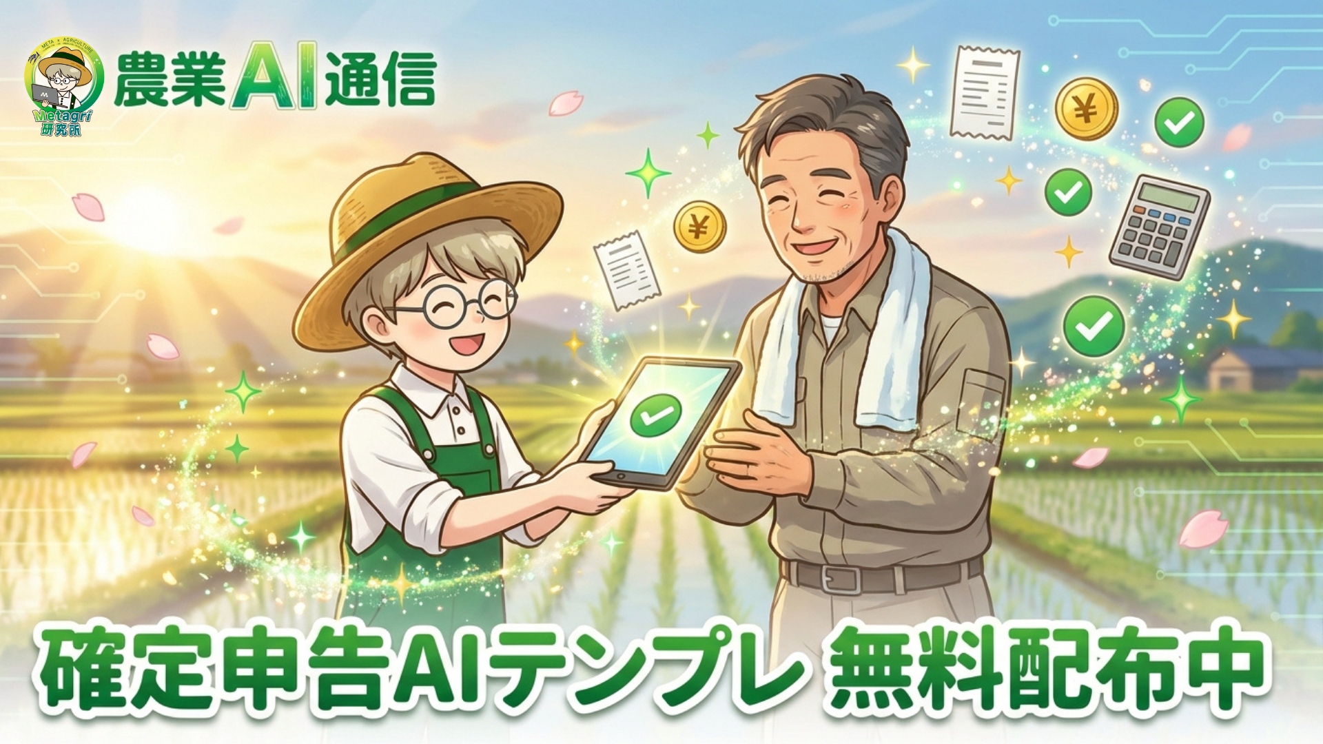 確定申告シーズン、農家が一番つらい季節に。すぐに使える確定申告AIテンプレート集、2月16日より無料キャンペーン開始