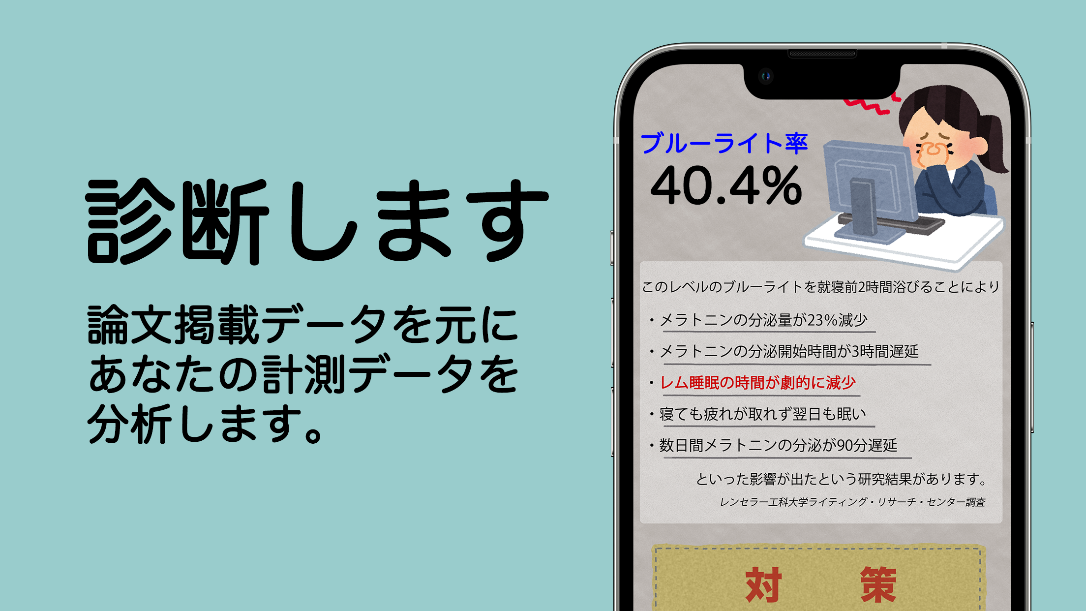 論文掲載データを元に、あなたの計測データを比較しスコア化します。