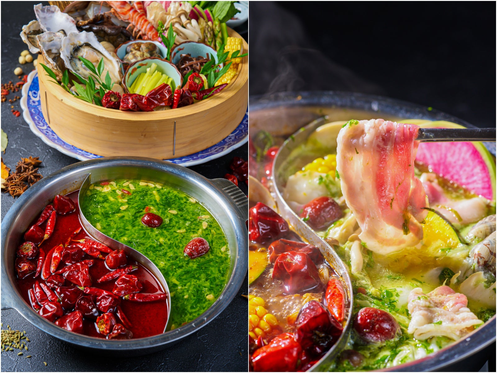 薬膳や野菜、肉や魚介たっぷりの滋養鍋