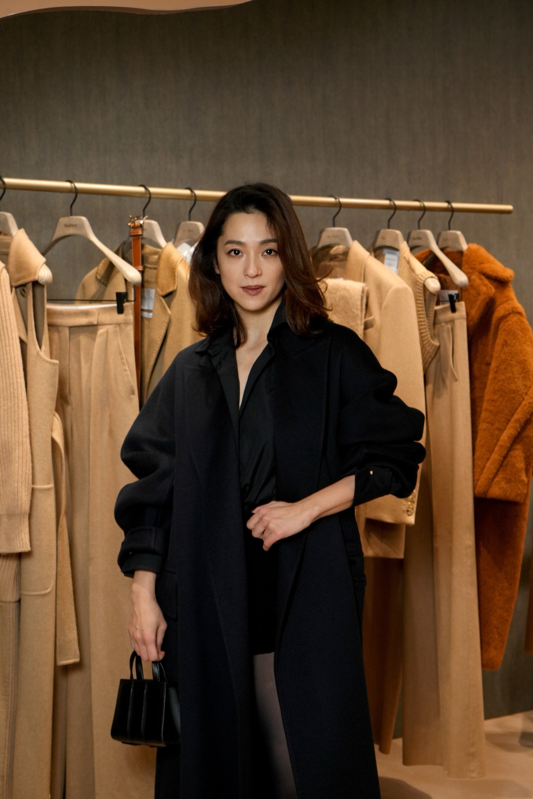 ぽんこ【MaxMara】 Patterned cotton wool jersey trousers, chocolate | Max Mara