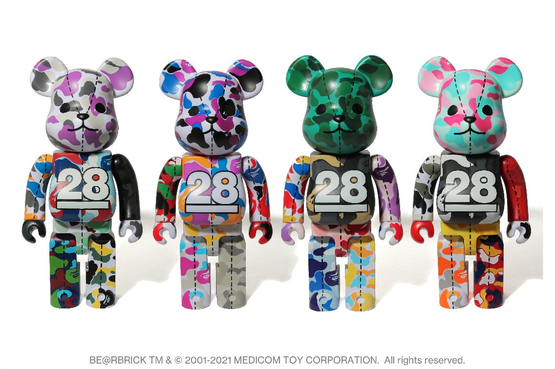 A BATHING APE® 28th ANNIVERSARY BE@RBRICK 400% / 1000%|株式会社