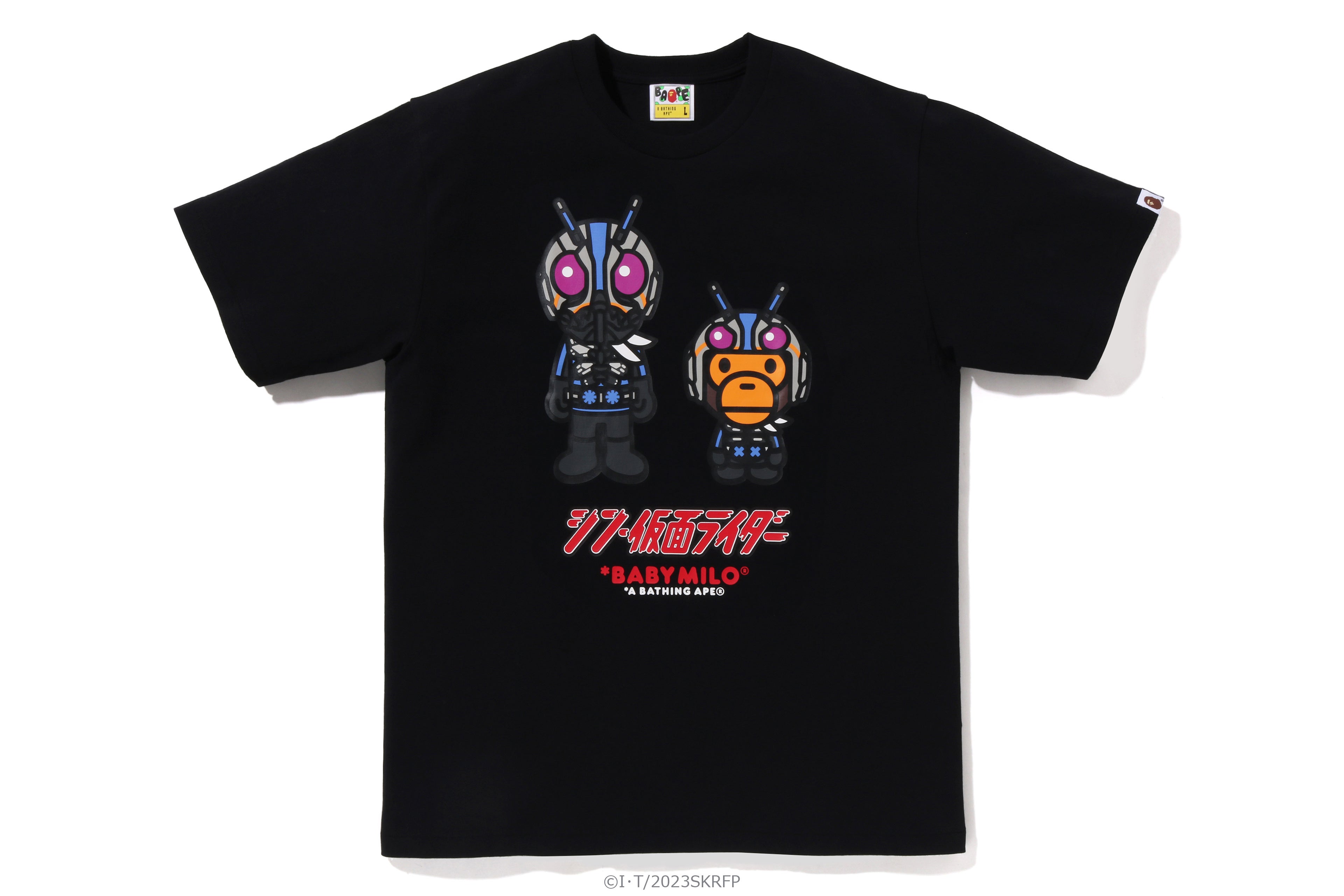 希少品　A BATHING APE  仮面ライダー　コラボ　Tシャツ　キッズ A BATHING APEコラボ 仮面ライダー Tシャツ#1 KIDS | 仮面