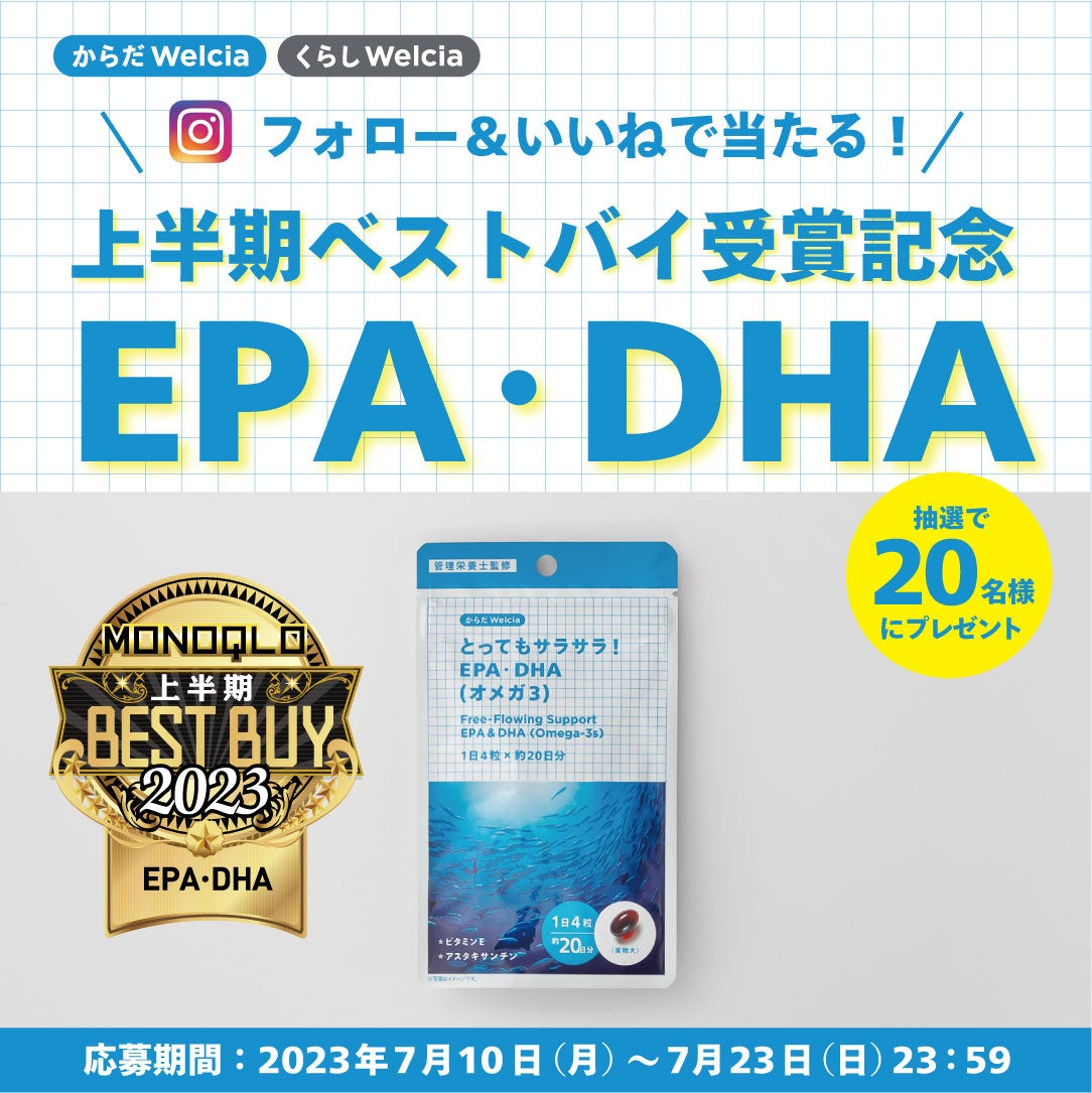 月刊MONOQLO2023上半期BEST BUYを受賞！からだWelcia「とっても