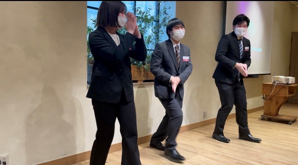 ＜内定者による余興も＞