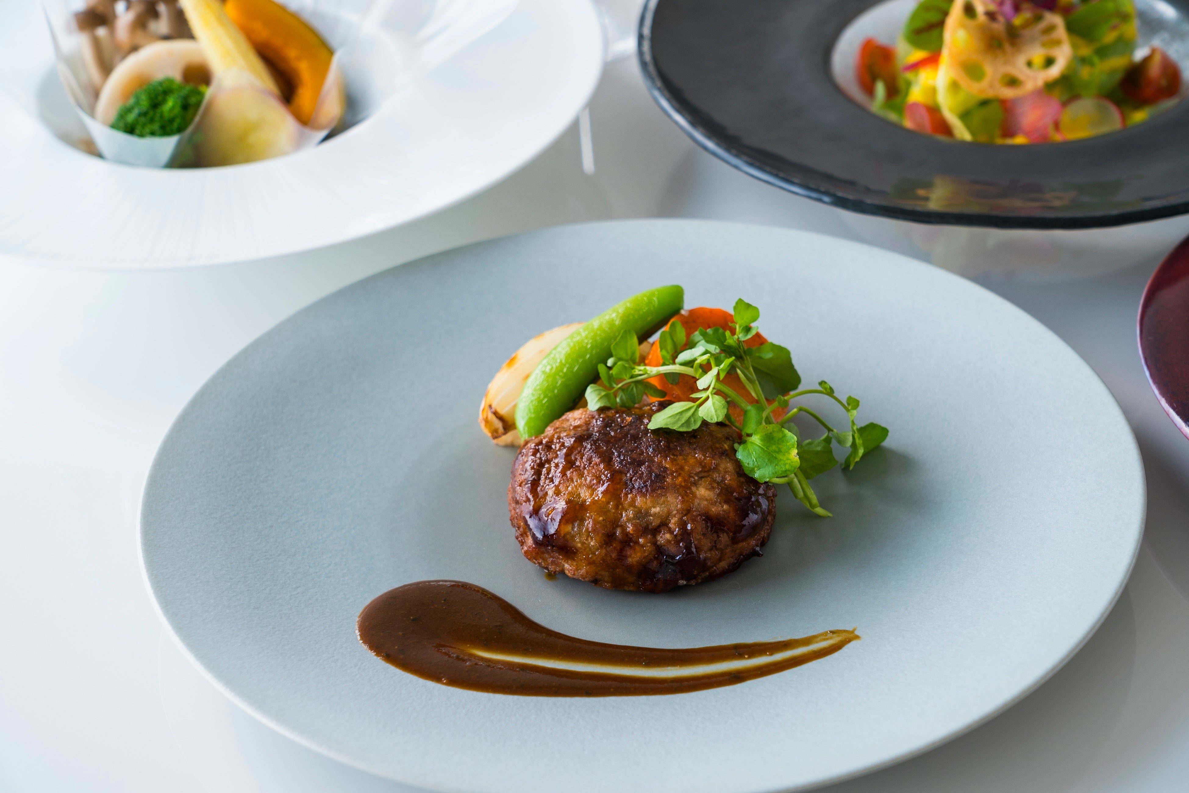 大豆ミートのハンバーグ（鉄板焼）