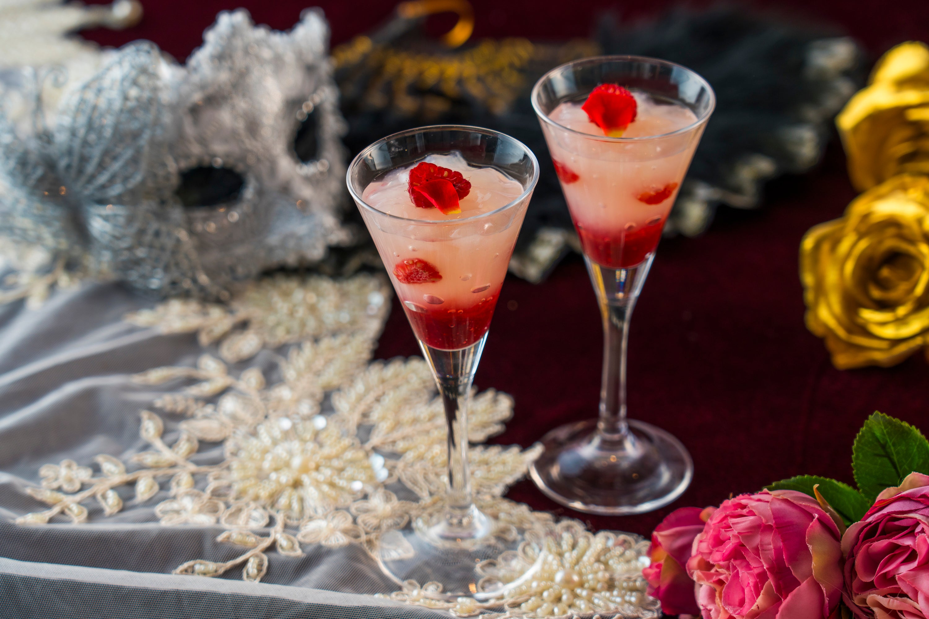 ライチとローズのジュレ