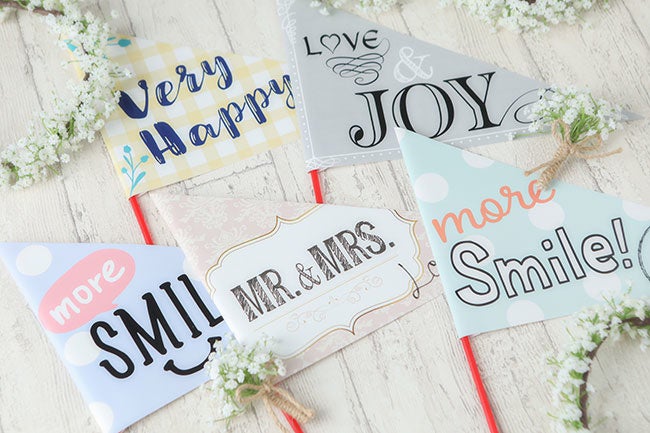 ワークショップでフラッグ作成