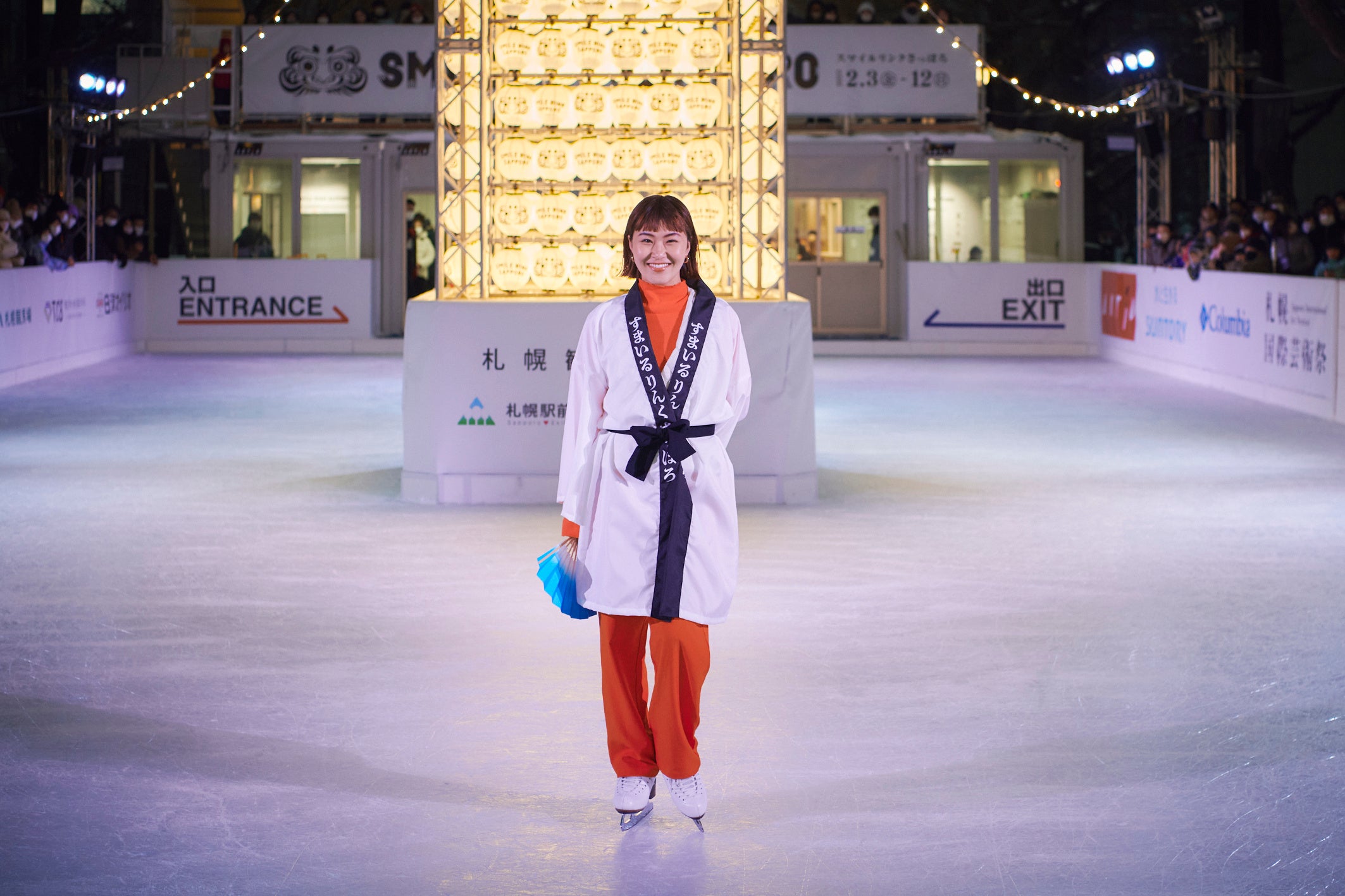 村上佳菜子さん「雪が降るリンクを滑るのは初めて」札幌市中心部で開催