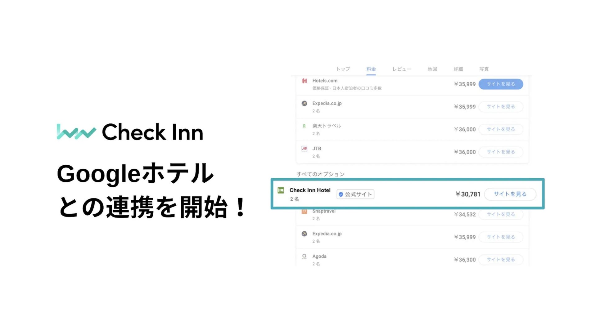 宿泊施設向けオールインワンツールを提供するCheck Inn、自社予約システムにてGoogle ホテル検索との連携を開始! | Check ...