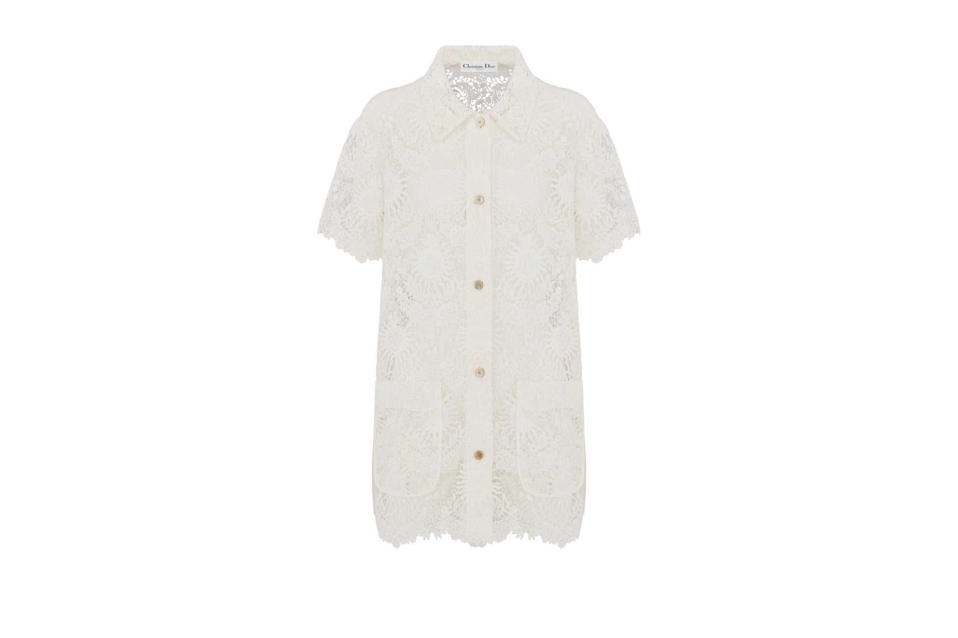 Dioriviera ショートスリーブ ブラウス トワル ドゥ ジュイ ソレイユ テクニカル コットン レース ¥610,000