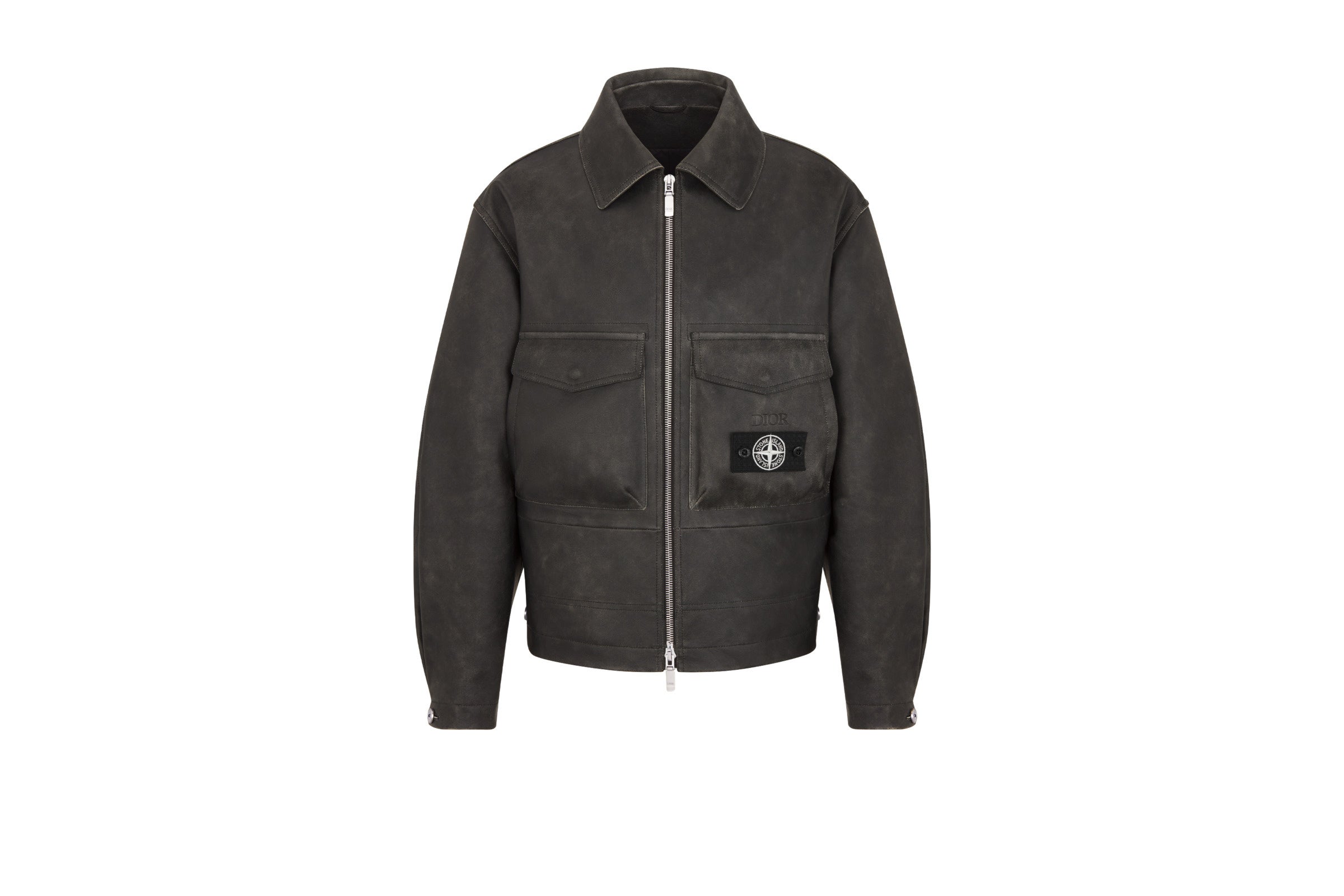 DIOR STONE ディオール ストーンフィールドジャケット DIOR と STONE ISLAND が初コラボ、ラムスキン製フィールド