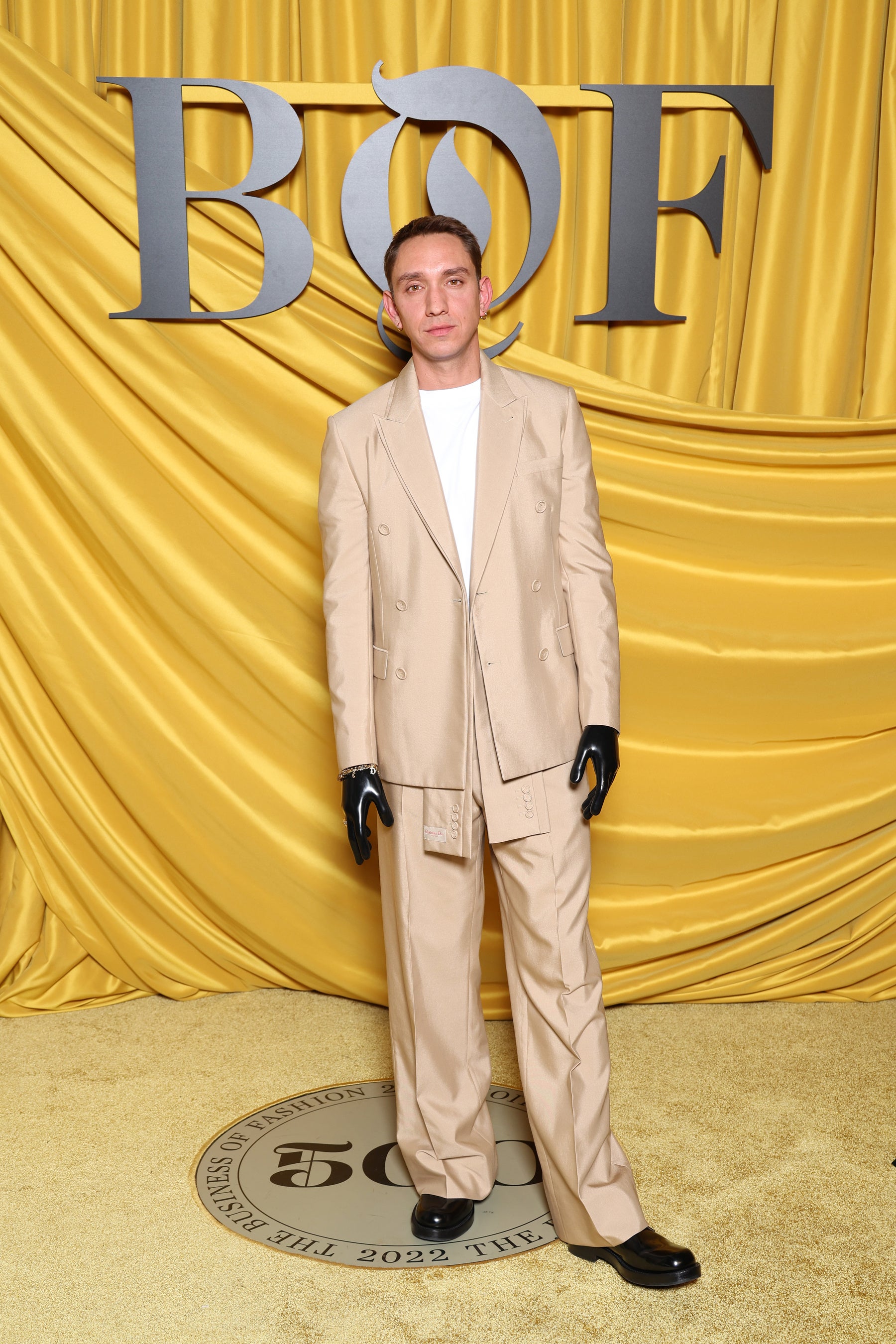 Christian Dior ダブルブレストスーツ ベージュ Christian Dior ダブルブレストスーツ ベージュ DIOR】ディオールを