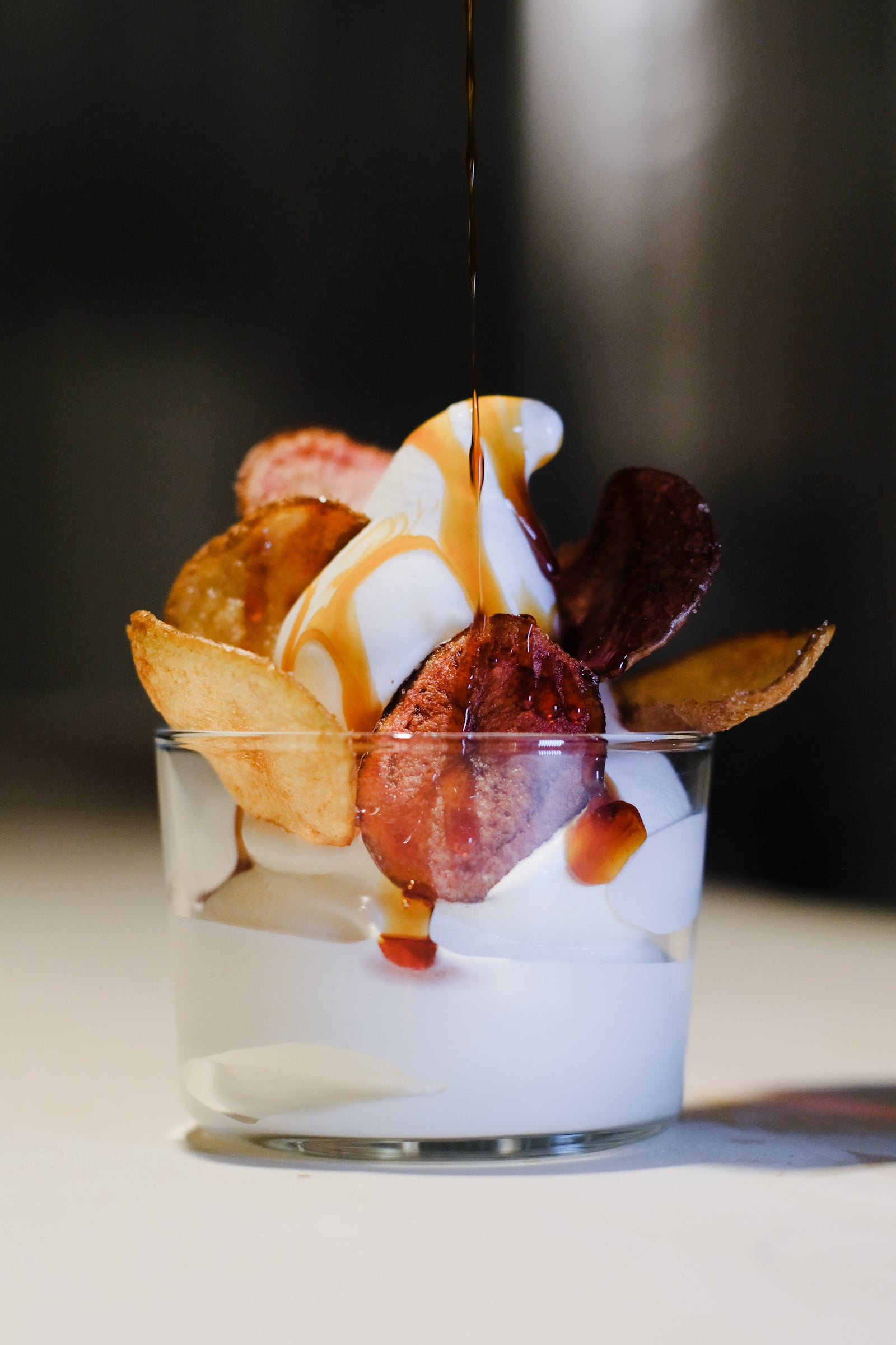 Caramel & Potato chips 濃厚北海道産　大人のソフトクリーム ：¥528(税込)