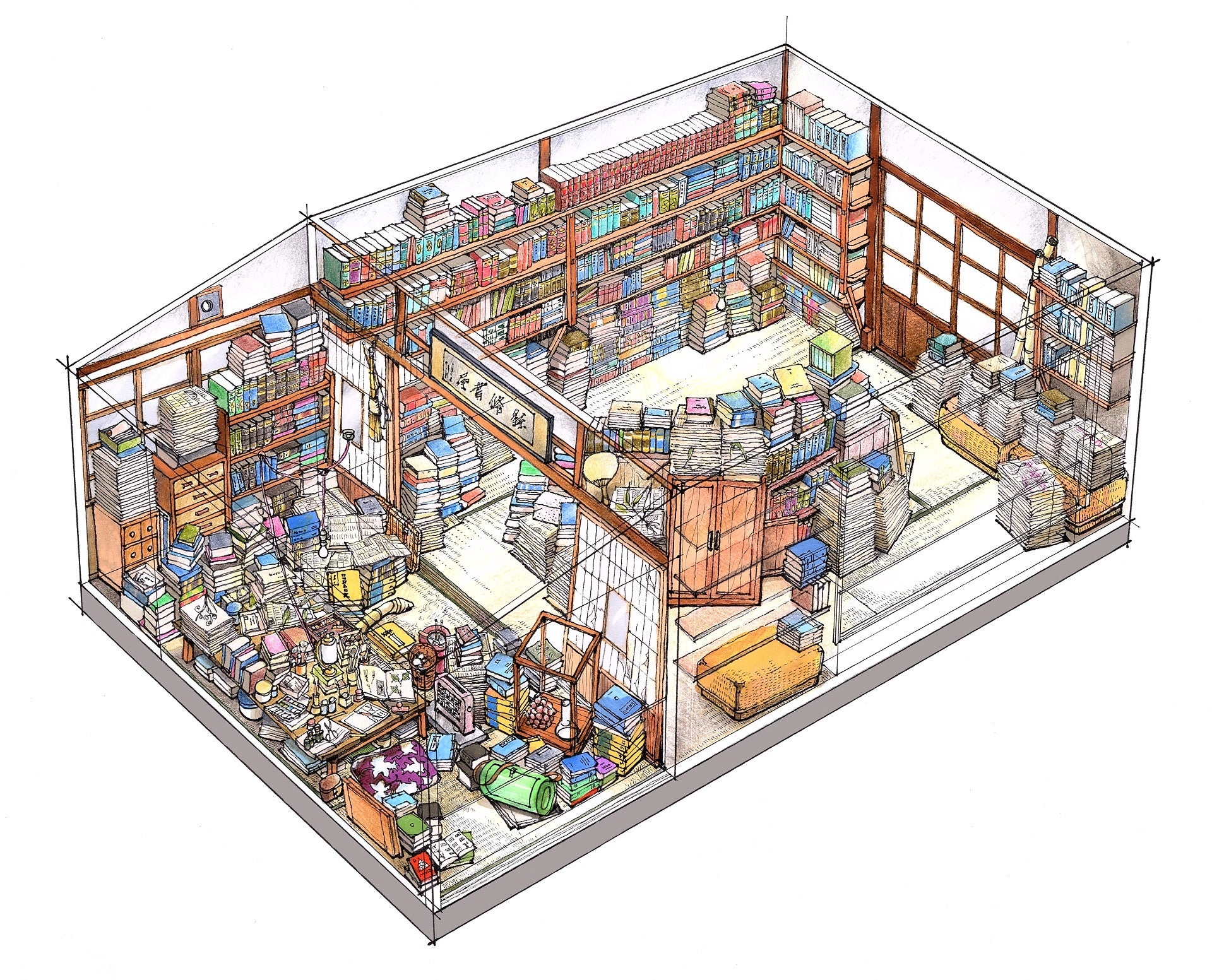 書斎再現 全体のイメージ図